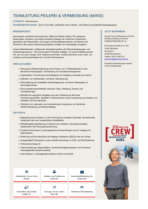 teamleiter peilerei vermessung m w d